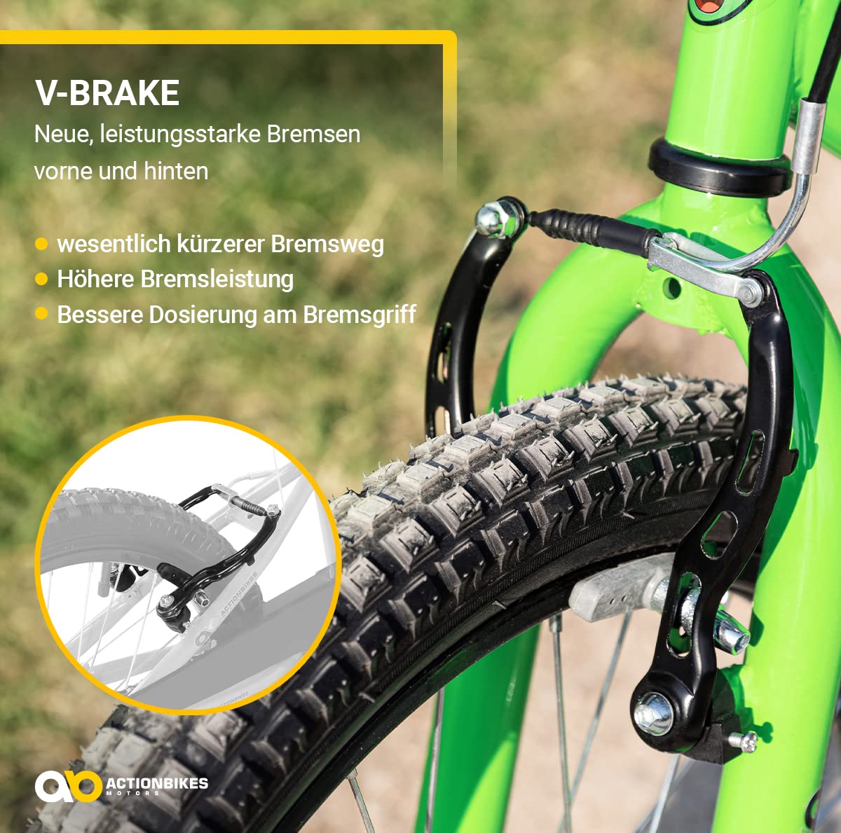 Actionbikes Kinderfahrrad Zombie 20 Zoll - Jungen & Mädchen - Ab 4-9 Jahren - V-Brake Bremse - Kettenschutz - Fahrräder - Kinder Fahrrad - Laufrad - BMX - Kinderrad (Zombie)