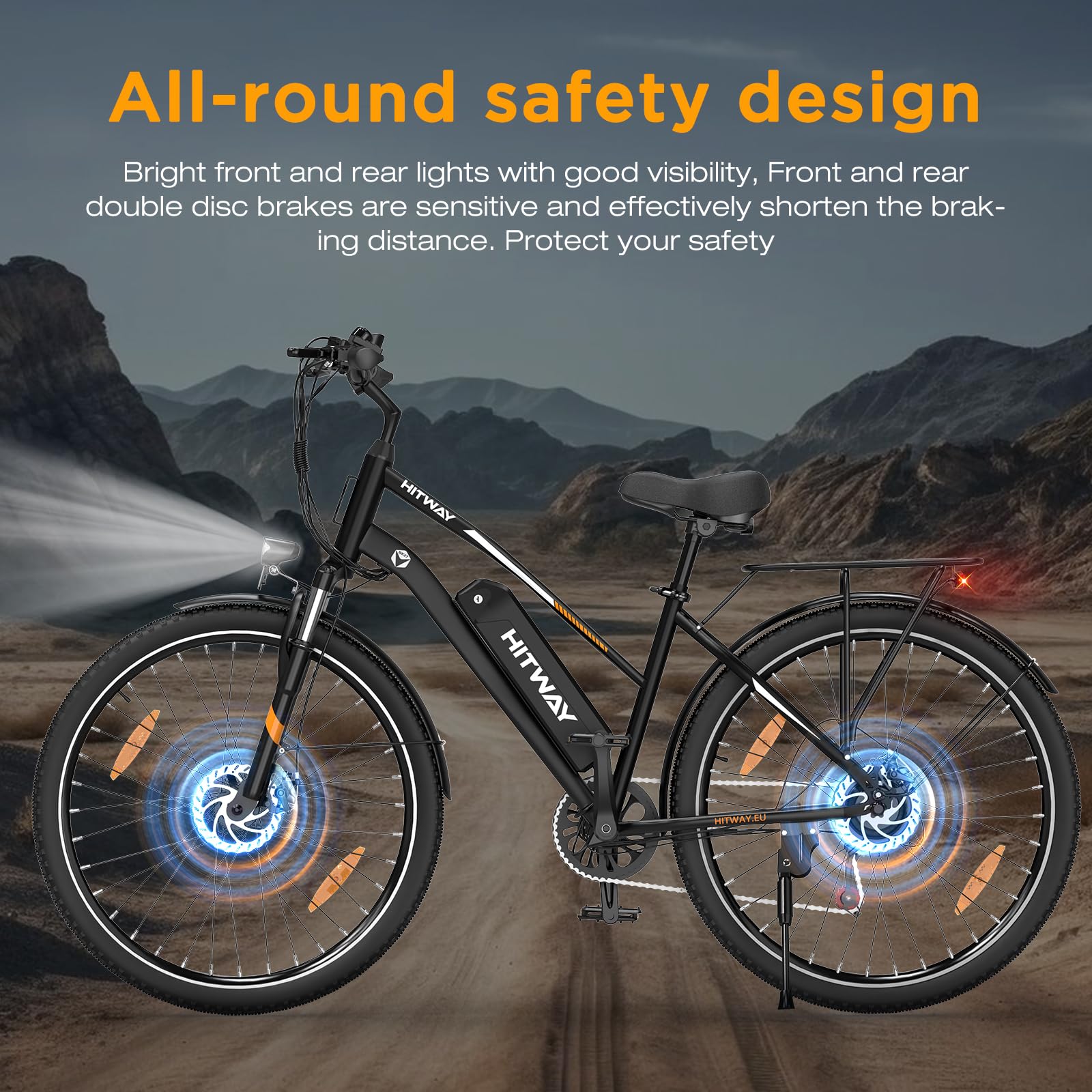 HITWAY 28" E Bike, Elektrofahrrad Trekkingrad E-Bike Herren Damen mit 36V 468Wh Akku,50-100km Reichweite, 250W Motor, E-Fahrrad mit 7-Gang-Getriebe, Pedelec Citybike EBike für Erwachsene